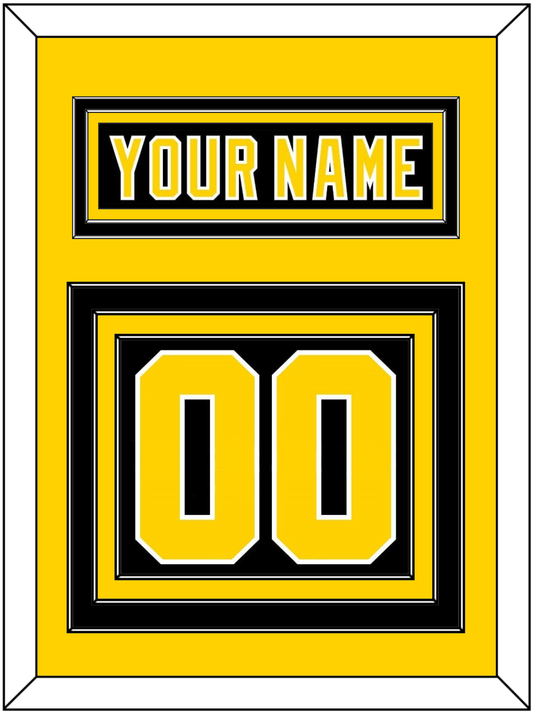 Boston Nameplate & Number (Back) - Road Black (1977-1981) - Premier Tier 3