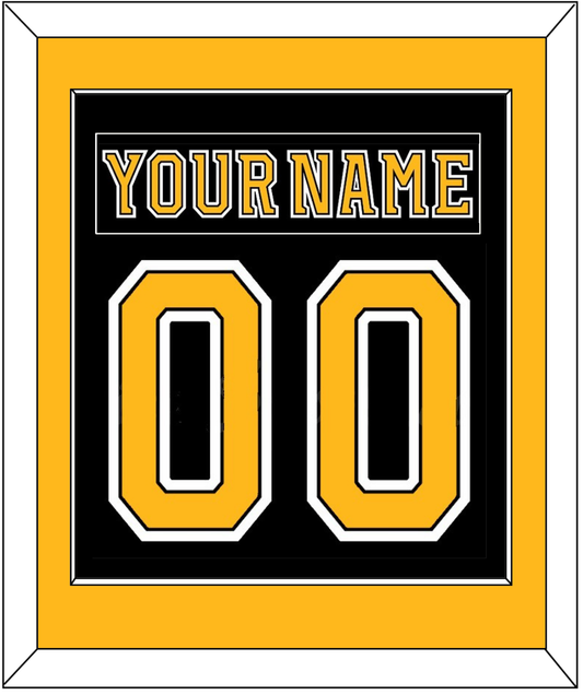 Boston Nameplate & Number (Back) Combined - Home Black (2007-2017) - Essential Tier 2