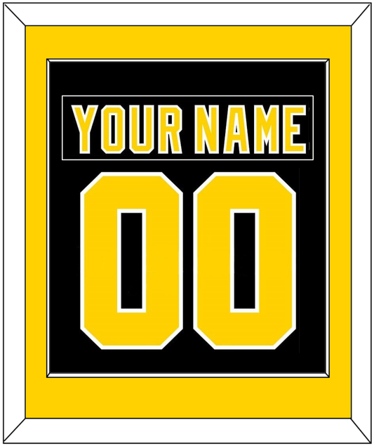 Boston Nameplate & Number (Back) Combined - Road Black (1977-1981) - Essential Tier 2
