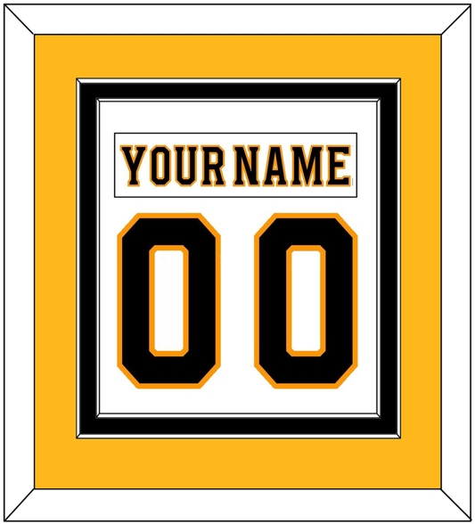 Boston Nameplate & Number (Back) Combined - Road White - Signature Tier 3
