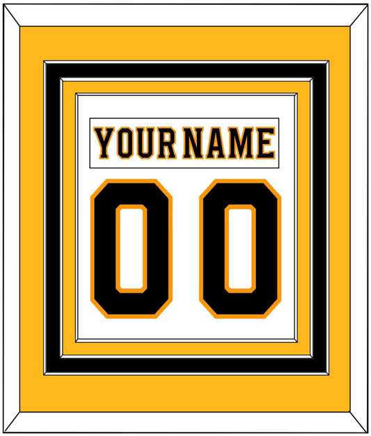 Boston Nameplate & Number (Back) Combined - Road White - Premier Tier 3