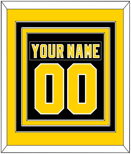 Boston Nameplate & Number (Back) Combined - Road Black (1977-1981) - Premier Tier 3