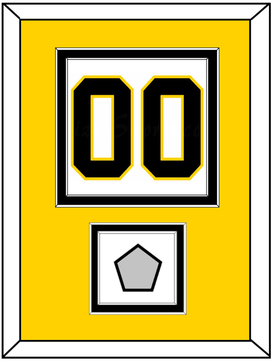 Boston Number (Back) With Stanley Cup Champions Patch - Home White (1967-1977) - Signature Tier 4