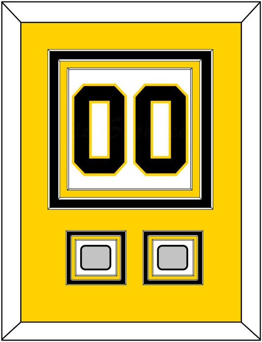 Boston Number (Back) With 2 Stanley Cup Champions Patches - Home White (1967-1977) - Premier Tier 3