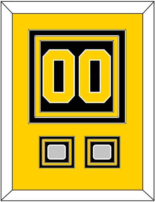 Boston Number (Back) With 2 Stanley Cup Champions Patches - Road Black (1967-1977) - Premier Tier 3