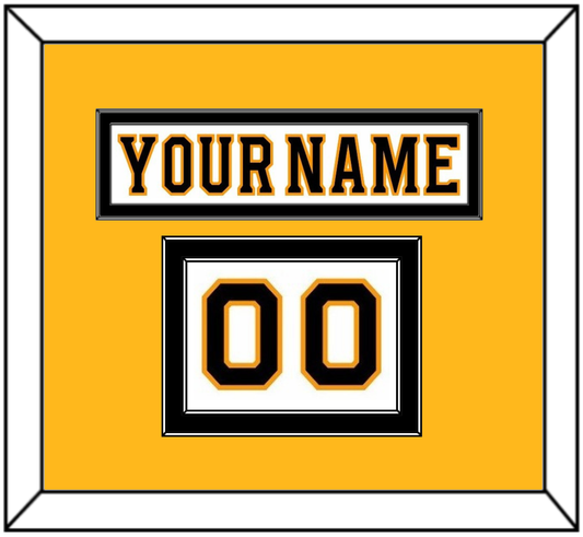 Boston Nameplate & Number (Shoulder) - Road White - Signature Tier 3