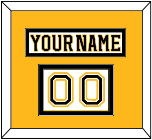 Boston Nameplate & Number (Shoulder) - Road White (2007-2017) - Signature Tier 4