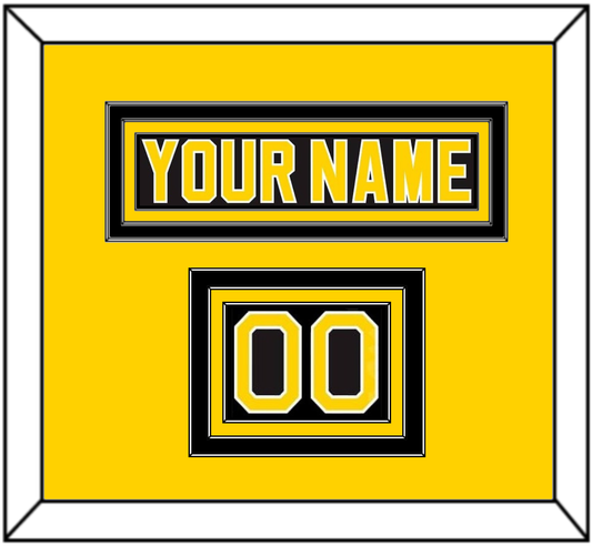 Boston Nameplate & Number (Shoulder) - Road Black (1981-1995) - Premier Tier 3