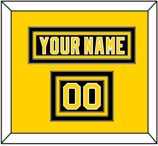 Boston Nameplate & Number (Shoulder) - Road Black (1977-1981) - Premier Tier 3