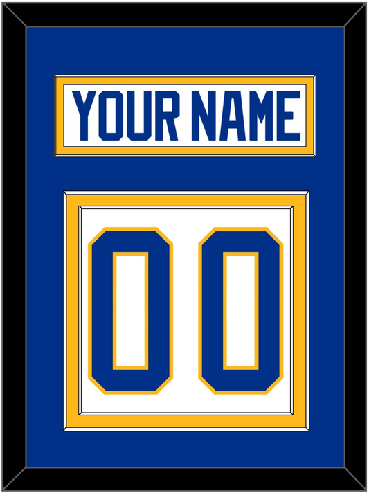Buffalo Nameplate & Number (Back) - Road White - Signature Tier 3