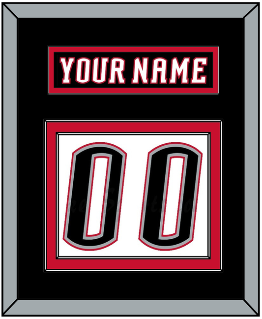 Buffalo Nameplate & Number (Back) - Home White (1996-2006) - Signature Tier 2