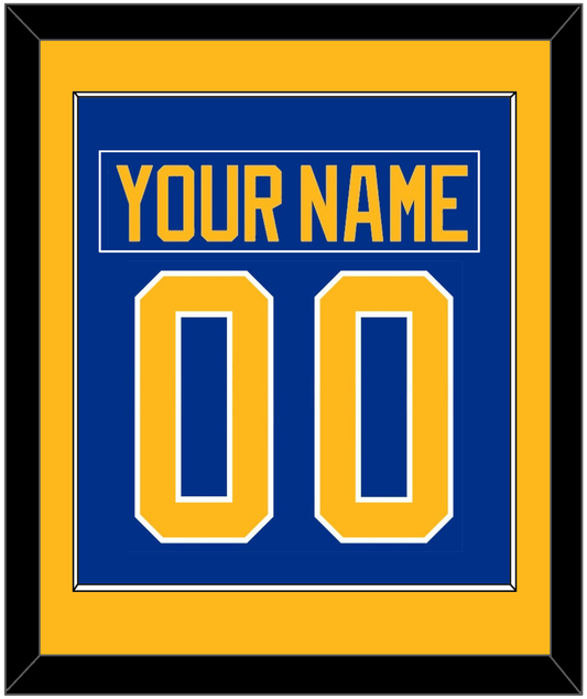 Buffalo Nameplate & Number (Back) Combined - Home Blue - Essential Tier 2