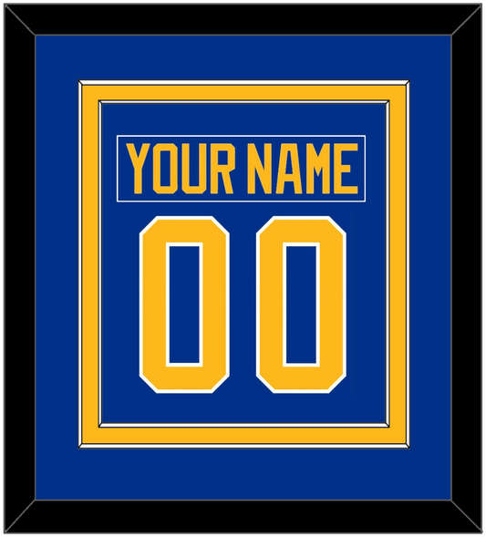 Buffalo Nameplate & Number (Back) Combined - Home Blue - Signature Tier 2