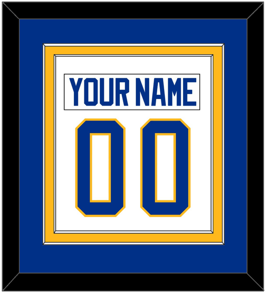 Buffalo Nameplate & Number (Back) Combined - Road White - Signature Tier 3