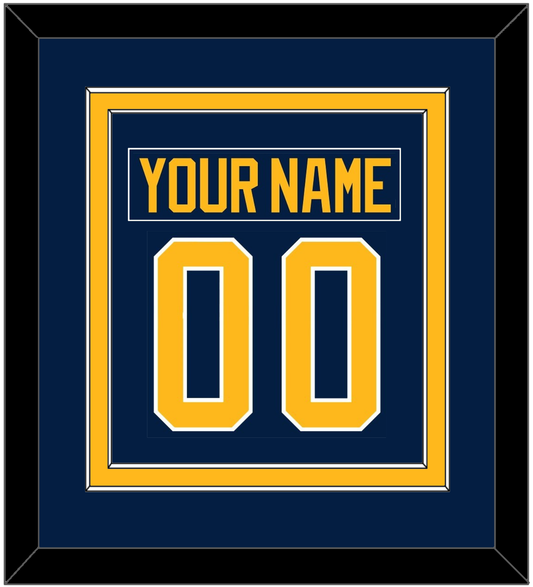 Buffalo Nameplate & Number (Back) Combined - Home Blue (2010-2020) - Signature Tier 2