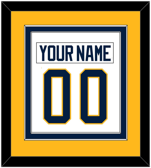Buffalo Nameplate & Number (Back) Combined - Road White (2010-2020) - Signature Tier 4