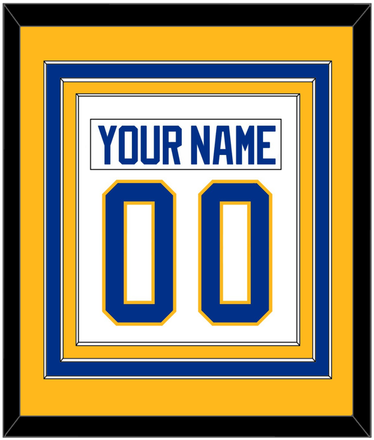 Buffalo Nameplate & Number (Back) Combined - Road White - Premier Tier 3