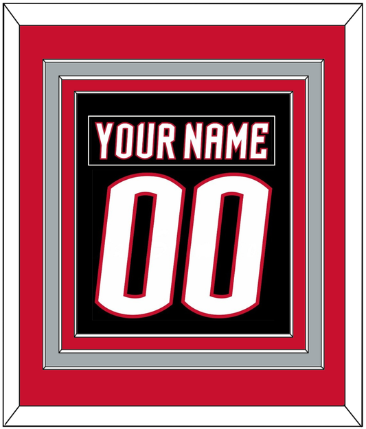 Buffalo Nameplate & Number (Back) Combined - Alternate Black - Premier Tier 3
