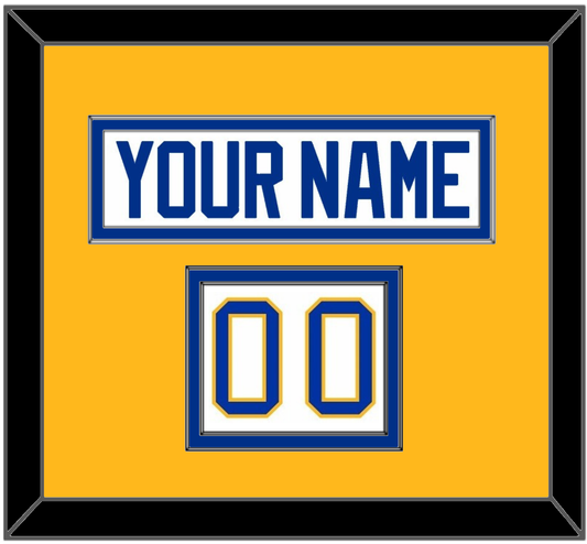 Buffalo Nameplate & Number (Shoulder) - Road White - Signature Tier 3