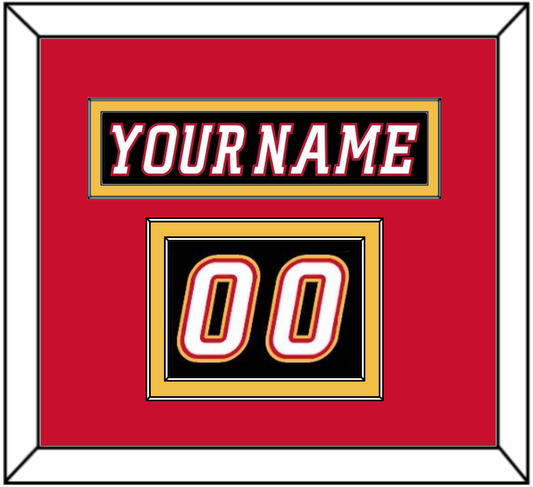 Calgary Nameplate & Number (Shoulder) - Alternate Black - Signature Tier 3