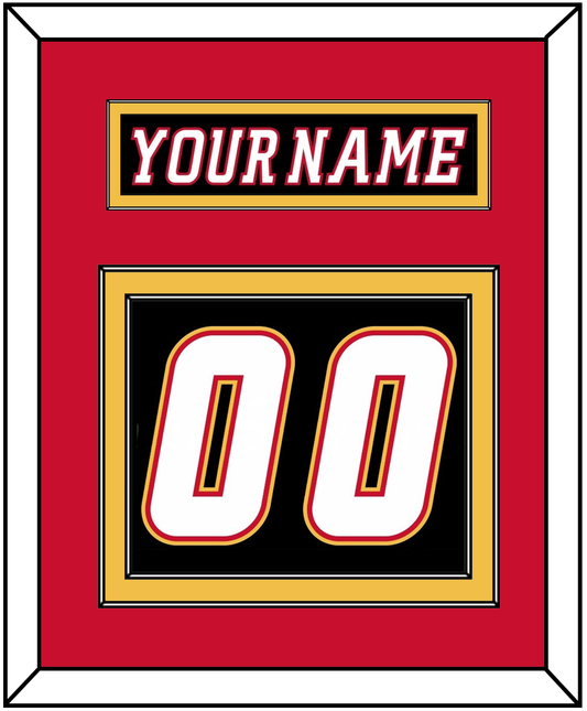 Calgary Nameplate & Number (Back) - Alternate Black - Signature Tier 3