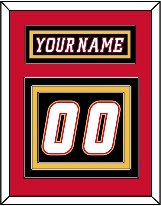Calgary Nameplate & Number (Back) - Alternate Black - Premier Tier 3