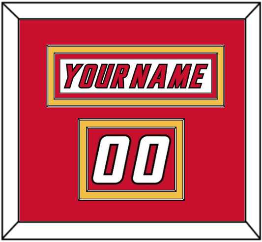 Calgary Nameplate & Number (Shoulder) - Home White (1995-2000) - Signature Tier 3