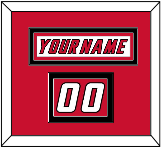 Calgary Nameplate & Number (Shoulder) - Home White (1995-2000) - Signature Tier 4