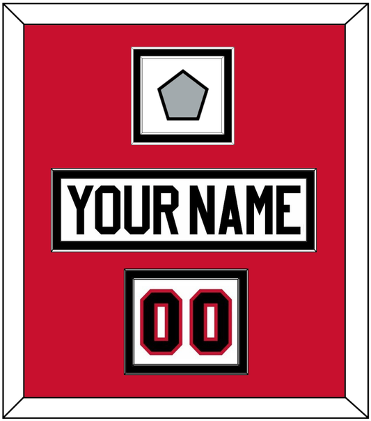 Chicago Nameplate, Number (Shoulder) & Stanley Cup Champions Patch - Road White (2007-2017) - Signature Tier 2