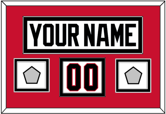 Chicago Nameplate, Number (Shoulder) & 2 Stanley Cup Champions Patches - Road White (2007-2017) - Signature Tier 2