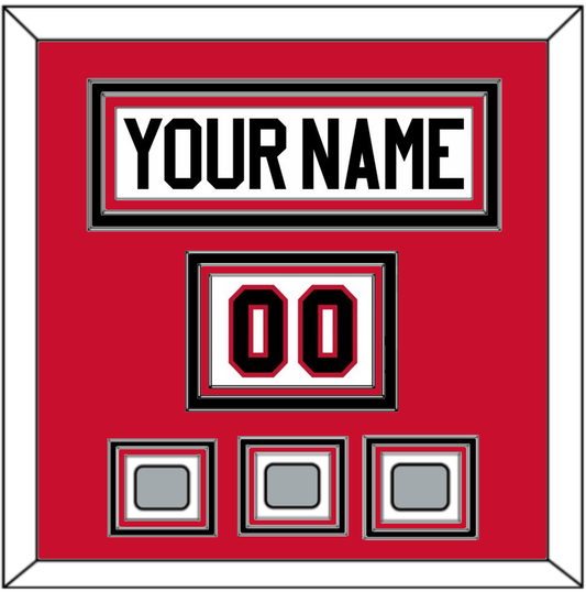 Chicago Nameplate, Number (Shoulder) & 3 Stanley Cup Champions Patches - Road White (2007-2017) - Premier Tier 2