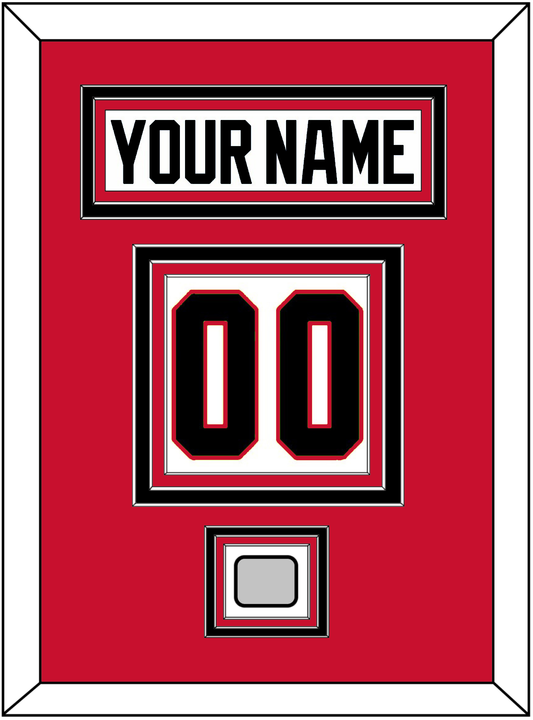 Chicago Nameplate & Number (Back) With Stanley Cup Champions Patch - Road White (2007-2017) - Premier Tier 2