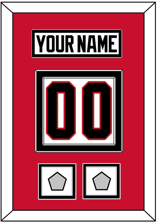Chicago Nameplate & Number (Back) With 2 Stanley Cup Finals Patches - Road White (2007-2017) - Signature Tier 2