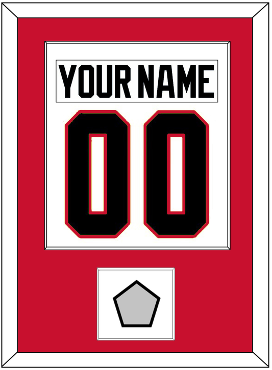 Chicago Nameplate & Number (Back) Combined With Stanley Cup Finals Patch - Road White (2007-2017) - Essential Tier 1