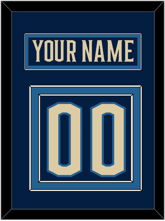 Columbus Nameplate & Number (Back) - Alternate Navy Blue - Signature Tier 2