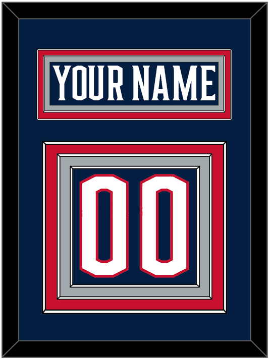 Columbus Nameplate & Number (Back) - Home Navy Blue - Premier Tier 2