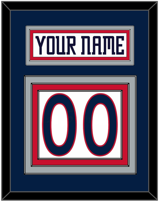 Columbus Nameplate & Number (Back) - Home/Road White (2001-2007) - Premier Tier 2