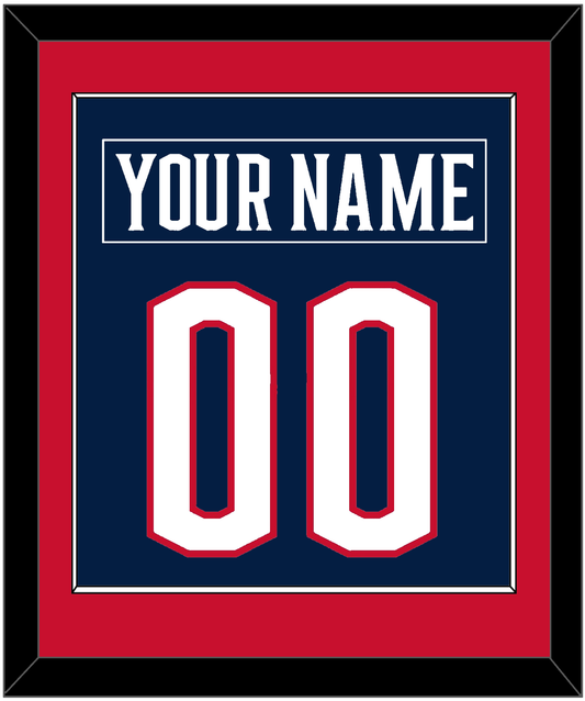 Columbus Nameplate & Number (Back) Combined - Home Navy Blue - Essential Tier 2
