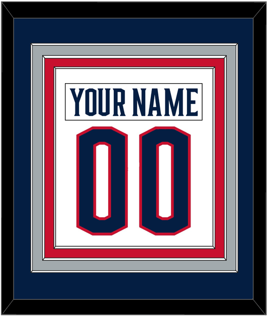 Columbus Nameplate & Number (Back) Combined - Road White - Premier Tier 2