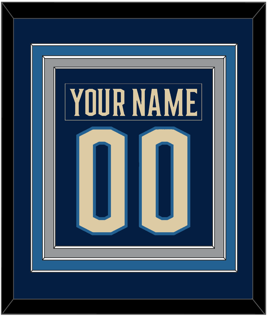 Columbus Nameplate & Number (Back) Combined - Alternate Navy Blue - Premier Tier 2