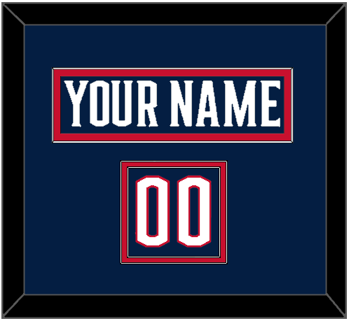 Columbus Nameplate & Number (Shoulder) - Home Navy Blue - Signature Tier 2