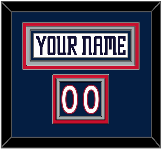 Columbus Nameplate & Number (Shoulder) - Home/Road White (2001-2007) - Premier Tier 2