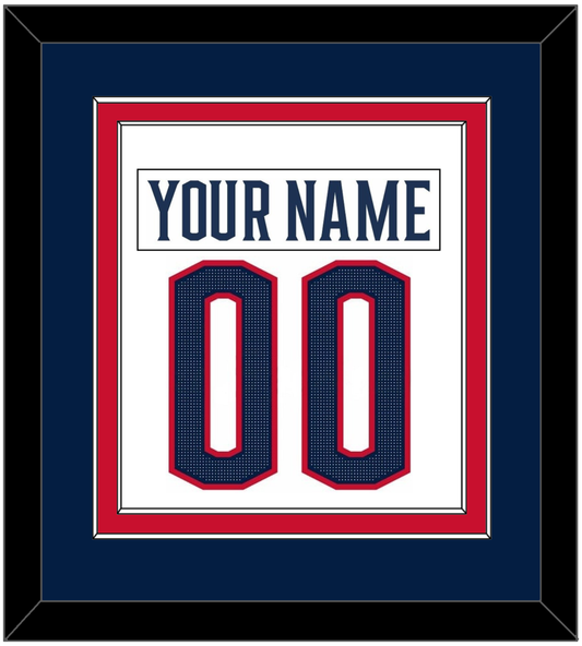 Columbus Nameplate & Number (Back) Combined - Road White (2017-2022) - Signature Tier 3
