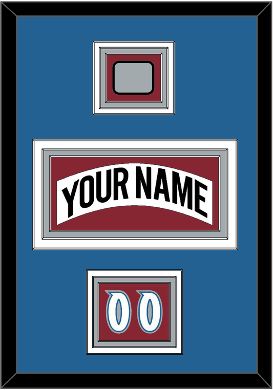 Colorado Nameplate, Number (Shoulder) & Stanley Cup Finals Patch - Home White (1995-1996) - Premier Tier 6