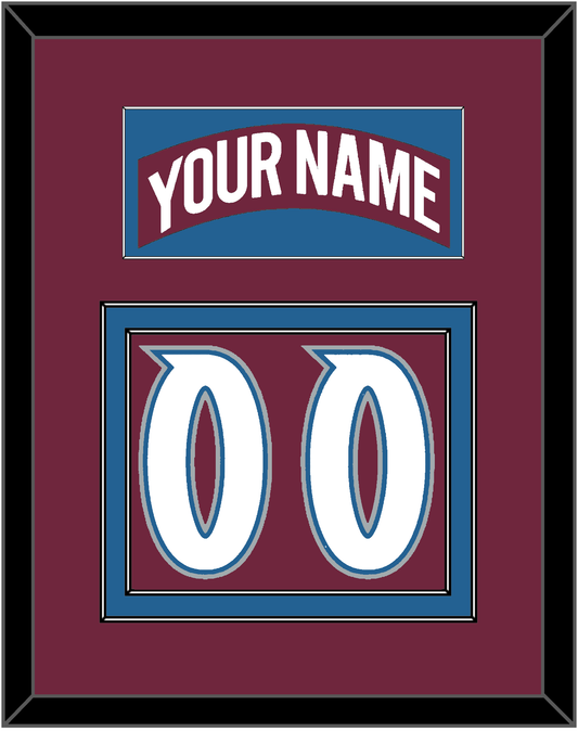 Colorado Nameplate & Number (Back) - Road Burgundy (1999-2001) - Signature Tier 2