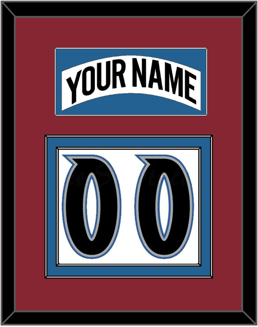 Colorado Nameplate & Number (Back) - Home White (1995-1996) - Signature Tier 2