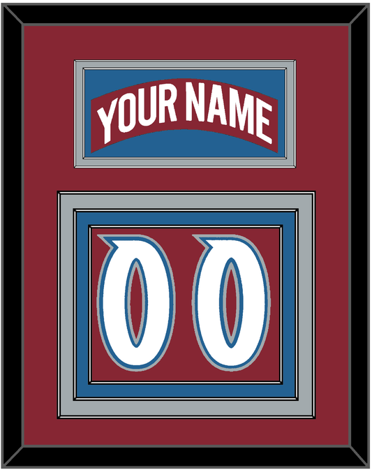 Colorado Nameplate & Number (Back) - Road Burgundy (1995-1996) - Premier Tier 2