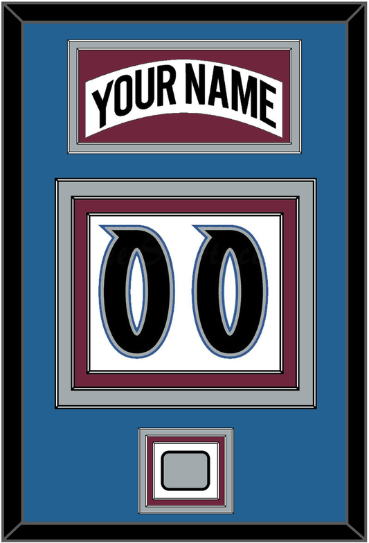 Colorado Nameplate & Number (Back) With Stanley Cup Finals Patch - Home White (1999-2001) - Premier Tier 4