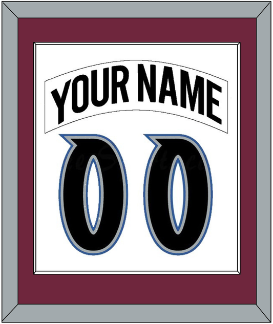 Colorado Nameplate & Number (Back) Combined - Home White (1999-2001) - Essential Tier 1