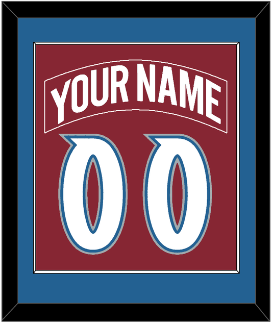 Colorado Nameplate & Number (Back) Combined - Road Burgundy (1995-1996) - Essential Tier 2